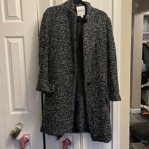 BB Dakota - White & Black Boucle Dress Coat - Women’s Small